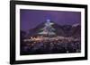 The town and the biggest Christmas Tree of the world, Gubbbio, Umbria, Italy, Europe-Lorenzo Mattei-Framed Photographic Print