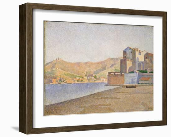 The Town Beach, Collioure, Opus 165, 1887-Paul Signac-Framed Giclee Print