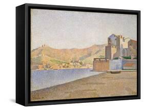 The Town Beach, Collioure, Opus 165, 1887-Paul Signac-Framed Stretched Canvas