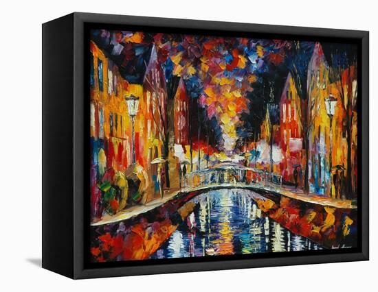 The Town Bridge-Leonid Afremov-Framed Stretched Canvas