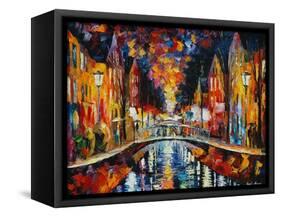 The Town Bridge-Leonid Afremov-Framed Stretched Canvas