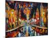 The Town Bridge-Leonid Afremov-Mounted Art Print