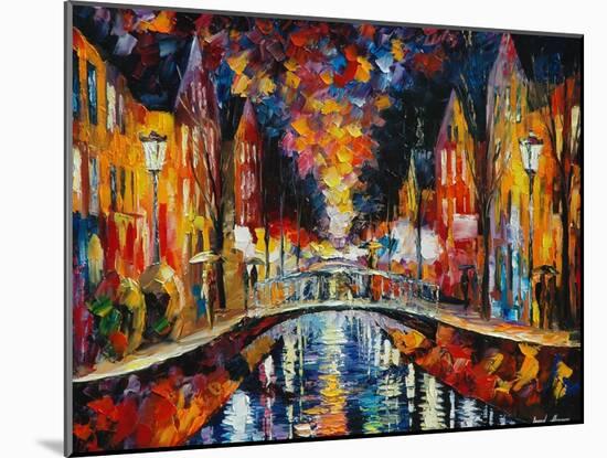 The Town Bridge-Leonid Afremov-Mounted Art Print