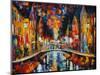 The Town Bridge-Leonid Afremov-Mounted Art Print