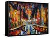 The Town Bridge-Leonid Afremov-Framed Stretched Canvas