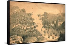'The town, forts and harbours of Sebastopol', 1854-Edmund Walker-Framed Stretched Canvas