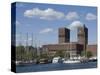 The Town Hall and Harbour, Oslo. Norway, Scandinavia, Europe-James Emmerson-Stretched Canvas