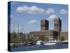 The Town Hall and Harbour, Oslo. Norway, Scandinavia, Europe-James Emmerson-Stretched Canvas