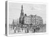 The Town Hall and St Andrew's Cathedral, Sydney, New South Wales, Australia, 1886-null-Stretched Canvas