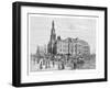 The Town Hall and St Andrew's Cathedral, Sydney, New South Wales, Australia, 1886-null-Framed Giclee Print