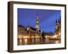 The Town Hall (French: Hôtel De Ville), of City of Brussels Is a Gothic Building from Middle Ages L-David Bank-Framed Photographic Print