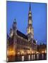 The Town Hall (French: Hôtel De Ville), of City of Brussels Is a Gothic Building from Middle Ages L-David Bank-Mounted Photographic Print