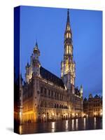 The Town Hall (French: Hôtel De Ville), of City of Brussels Is a Gothic Building from Middle Ages L-David Bank-Stretched Canvas