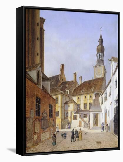 The Town Hall in St Peter Square in Munich in 1835-Ferdinando Tacconi-Framed Stretched Canvas