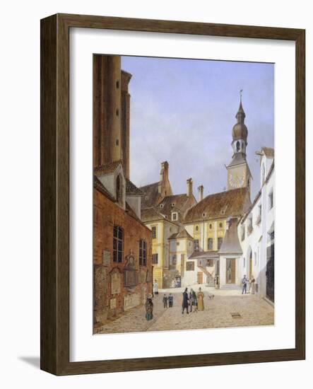 The Town Hall in St Peter Square in Munich in 1835-Ferdinando Tacconi-Framed Giclee Print