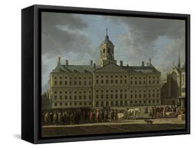 The Town Hall on Dam Square, Amsterdam, 1672-Gerrit Adriaensz Berckheyde-Framed Stretched Canvas