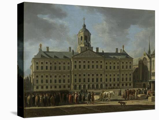 The Town Hall on Dam Square, Amsterdam, 1672-Gerrit Adriaensz Berckheyde-Stretched Canvas