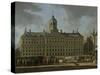 The Town Hall on Dam Square, Amsterdam, 1672-Gerrit Adriaensz Berckheyde-Stretched Canvas