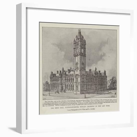 The Town Hall, Pietermaritzburg, Totally Destroyed by Fire Last Week-Henry William Brewer-Framed Giclee Print