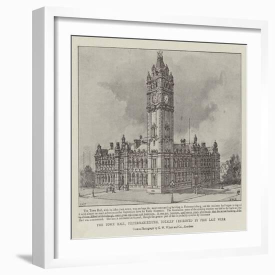 The Town Hall, Pietermaritzburg, Totally Destroyed by Fire Last Week-Henry William Brewer-Framed Giclee Print