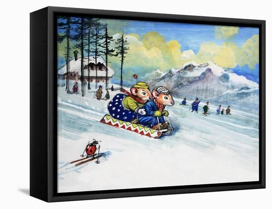 The Town Mouse and the Country Mouse, from 'Once Upon a Time'-Mendoza-Framed Stretched Canvas