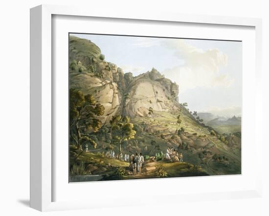 The Town of Abha in Abyssinia, engraved by J. Bluck-Henry Salt-Framed Giclee Print