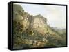 The Town of Abha in Abyssinia, engraved by J. Bluck-Henry Salt-Framed Stretched Canvas