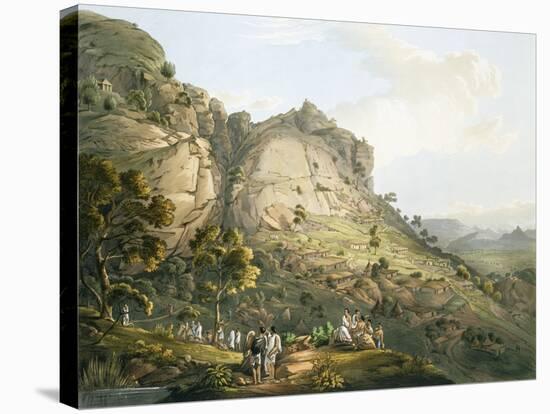 The Town of Abha in Abyssinia, engraved by J. Bluck-Henry Salt-Stretched Canvas