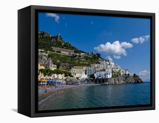 The Town of Amalfi, UNESCO World Heritage Site, Campania, Italy, Europe-Charles Bowman-Framed Stretched Canvas