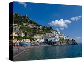 The Town of Amalfi, UNESCO World Heritage Site, Campania, Italy, Europe-Charles Bowman-Stretched Canvas