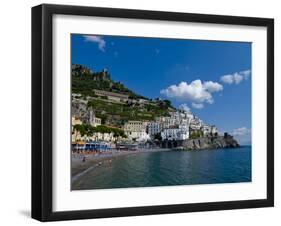 The Town of Amalfi, UNESCO World Heritage Site, Campania, Italy, Europe-Charles Bowman-Framed Premium Photographic Print