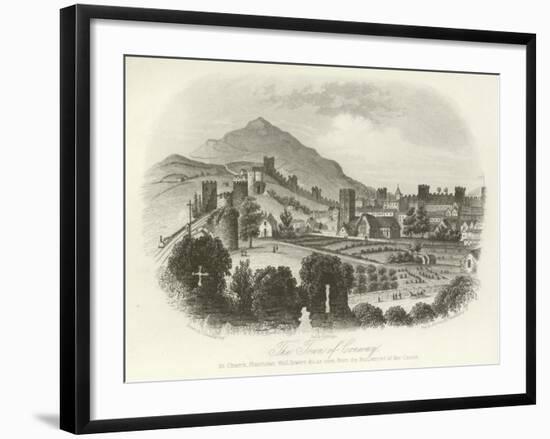 The Town of Conwy, North Wales-null-Framed Giclee Print