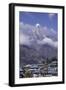 The Town of Lukla Beneath the Himalayan Mountains, Nepal, Asia-John Woodworth-Framed Photographic Print