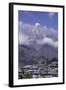 The Town of Lukla Beneath the Himalayan Mountains, Nepal, Asia-John Woodworth-Framed Photographic Print