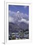 The Town of Lukla Beneath the Himalayan Mountains, Nepal, Asia-John Woodworth-Framed Photographic Print