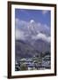 The Town of Lukla Beneath the Himalayan Mountains, Nepal, Asia-John Woodworth-Framed Photographic Print