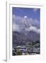 The Town of Lukla Beneath the Himalayan Mountains, Nepal, Asia-John Woodworth-Framed Photographic Print