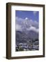 The Town of Lukla Beneath the Himalayan Mountains, Nepal, Asia-John Woodworth-Framed Photographic Print