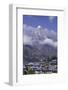 The Town of Lukla Beneath the Himalayan Mountains, Nepal, Asia-John Woodworth-Framed Photographic Print