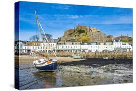 The Town of Mont Orgueil and its Castle, Jersey, Channel Islands, United Kingdom-Michael Runkel-Stretched Canvas