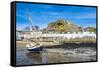 The Town of Mont Orgueil and its Castle, Jersey, Channel Islands, United Kingdom-Michael Runkel-Framed Stretched Canvas