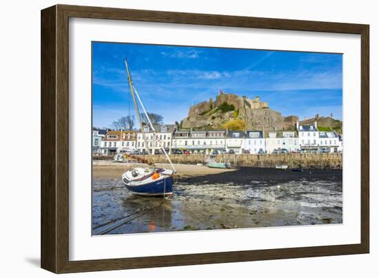 The Town of Mont Orgueil and its Castle, Jersey, Channel Islands, United Kingdom-Michael Runkel-Framed Photographic Print