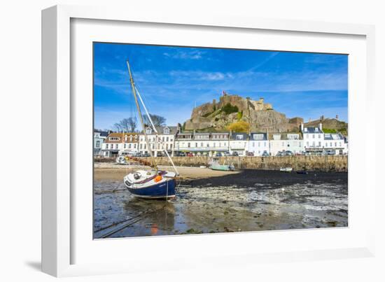 The Town of Mont Orgueil and its Castle, Jersey, Channel Islands, United Kingdom-Michael Runkel-Framed Photographic Print