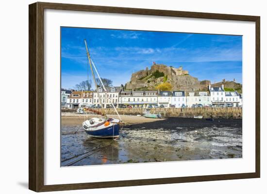 The Town of Mont Orgueil and its Castle, Jersey, Channel Islands, United Kingdom-Michael Runkel-Framed Photographic Print