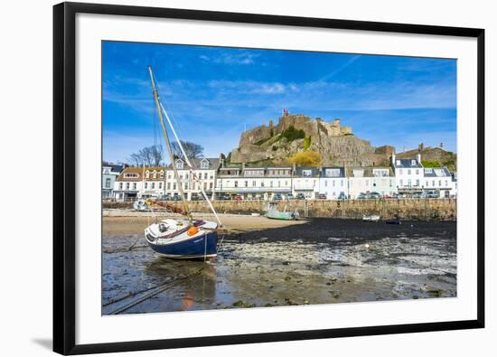The Town of Mont Orgueil and its Castle, Jersey, Channel Islands, United Kingdom-Michael Runkel-Framed Photographic Print