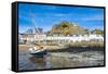 The Town of Mont Orgueil and its Castle, Jersey, Channel Islands, United Kingdom-Michael Runkel-Framed Stretched Canvas