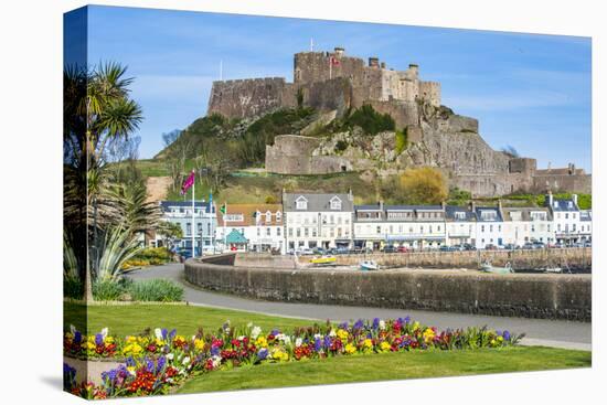 The Town of Mont Orgueil and its Castle, Jersey, Channel Islands, United Kingdom-Michael Runkel-Stretched Canvas