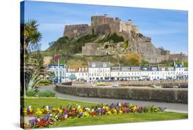 The Town of Mont Orgueil and its Castle, Jersey, Channel Islands, United Kingdom-Michael Runkel-Stretched Canvas