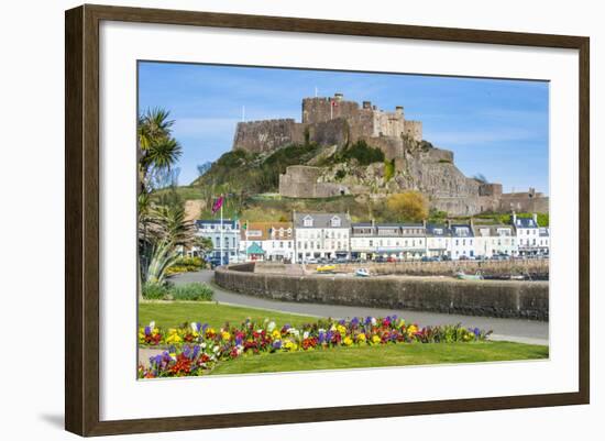 The Town of Mont Orgueil and its Castle, Jersey, Channel Islands, United Kingdom-Michael Runkel-Framed Photographic Print