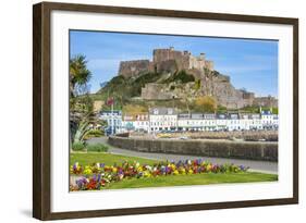 The Town of Mont Orgueil and its Castle, Jersey, Channel Islands, United Kingdom-Michael Runkel-Framed Photographic Print